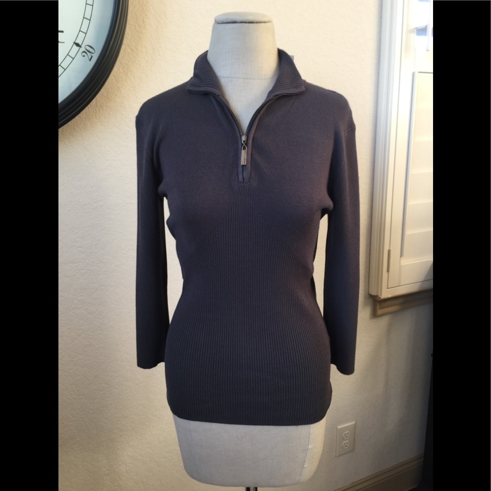 Adrienne Vittadini Zippered Sweater NWT